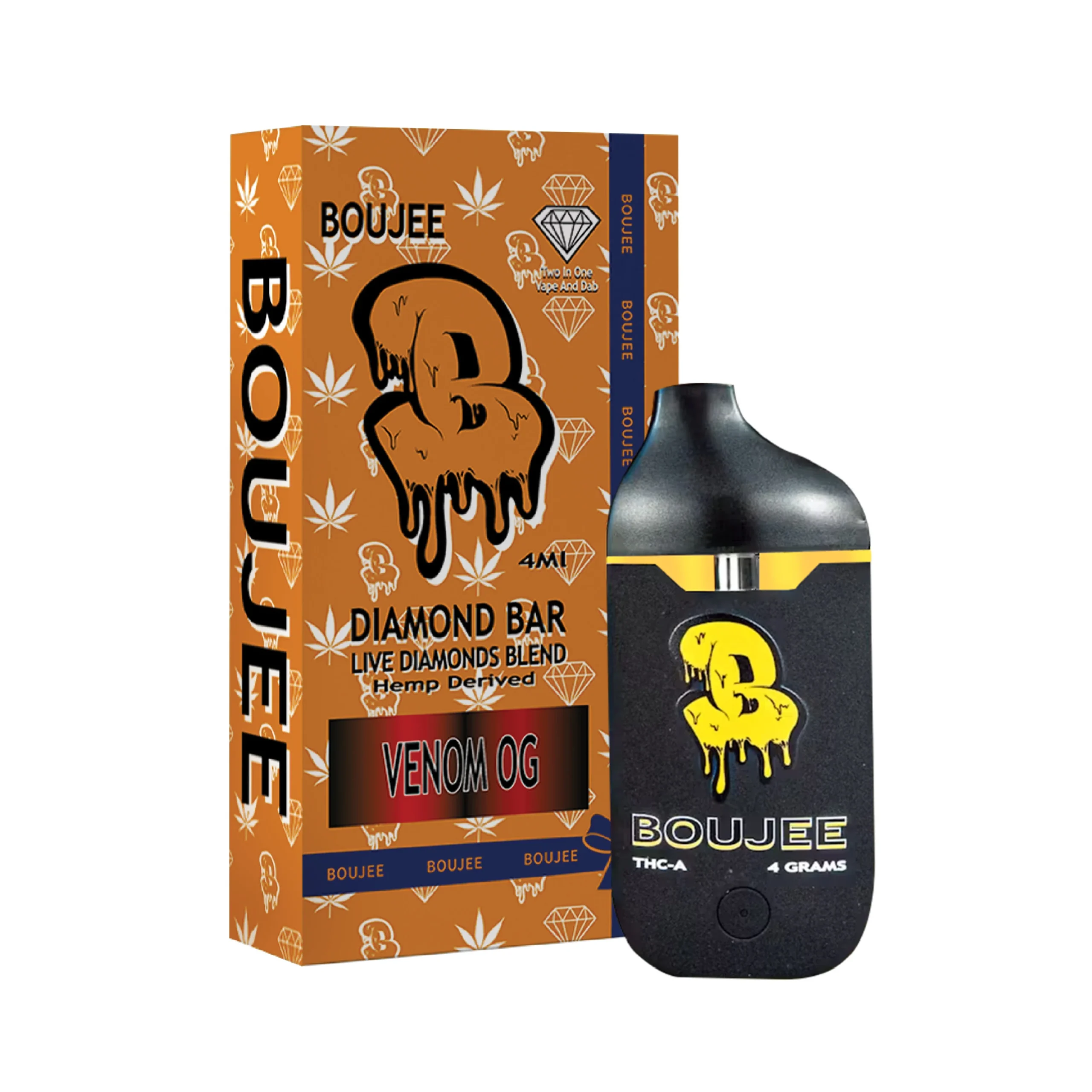 Boujee 4G THC-A Diamond Bar | Vape & Dab Dual-Purpose | 4000mg - Image 4