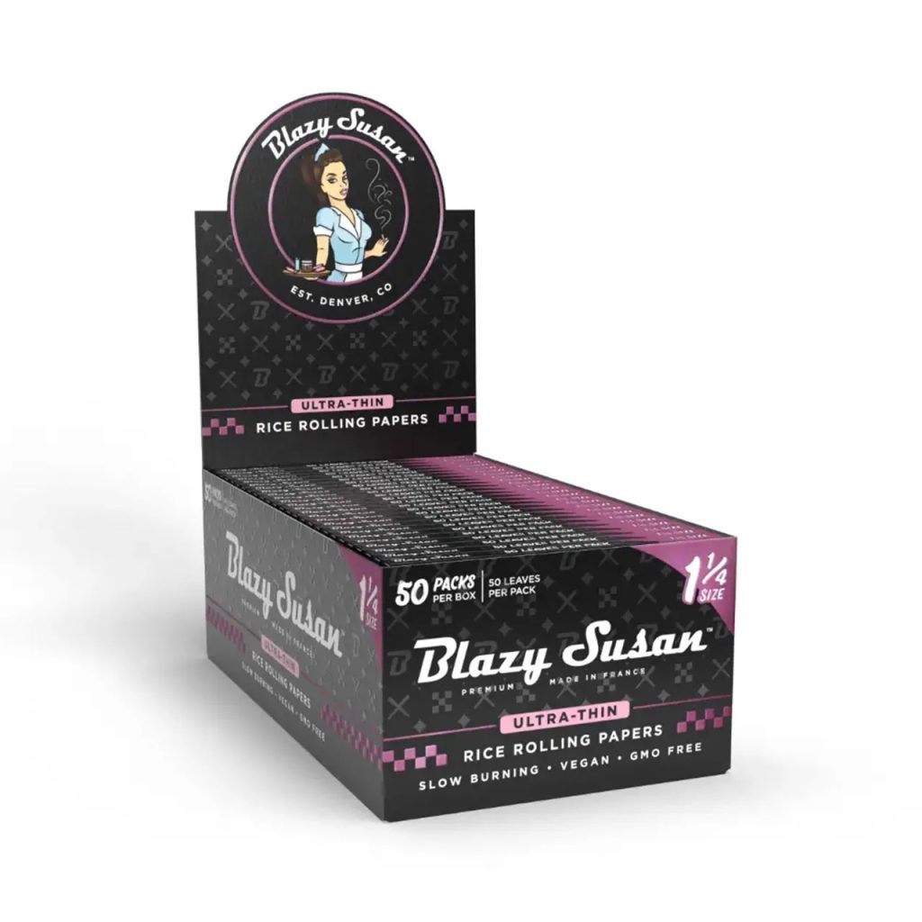 Blazy Susan 1¼ Rice Rolling Papers | Slow Burning | 50-Count Booklet