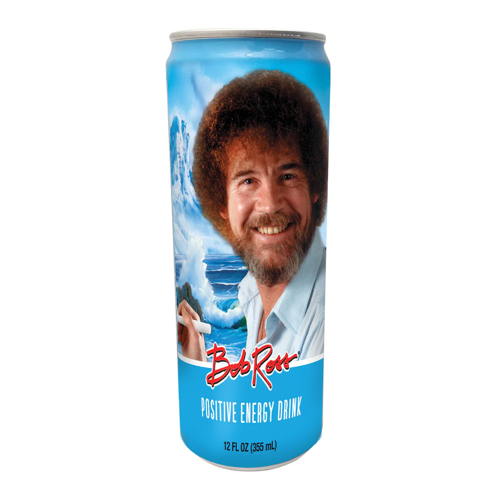 Bob Ross Positive Energy Drink | Prussian Blue Raspberry | THC FREE