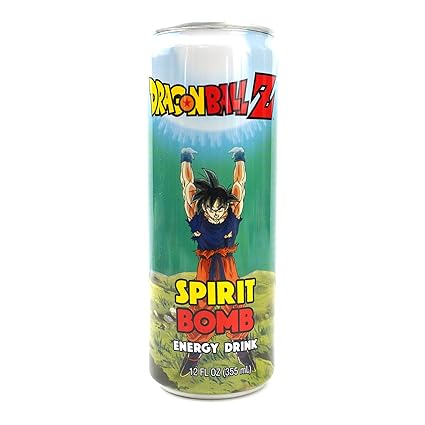 Dragon Ball Z Spirit Bomb Energy Drink | 12oz Collectible Can | Boston America