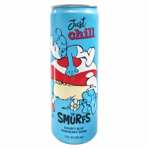 Boston America The Smurfs "Just Chill" Drink | Blue Raspberry | 12oz Can