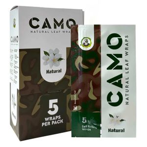 Afghan Hemp CAMO Natural Leaf Wraps | 5-Pack | Tobacco-Free