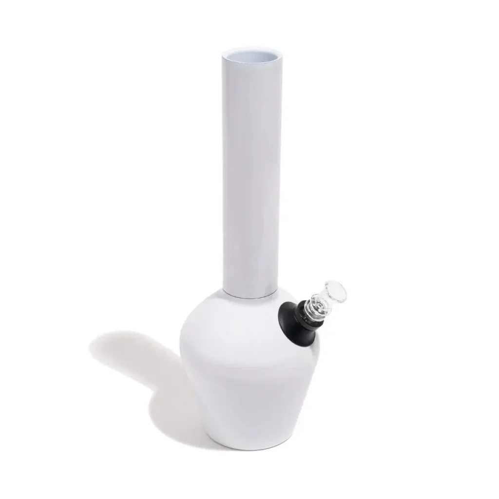 Chill Steel Water Pipe | Gloss White Edition | Ceramic Lined 13" Beaker