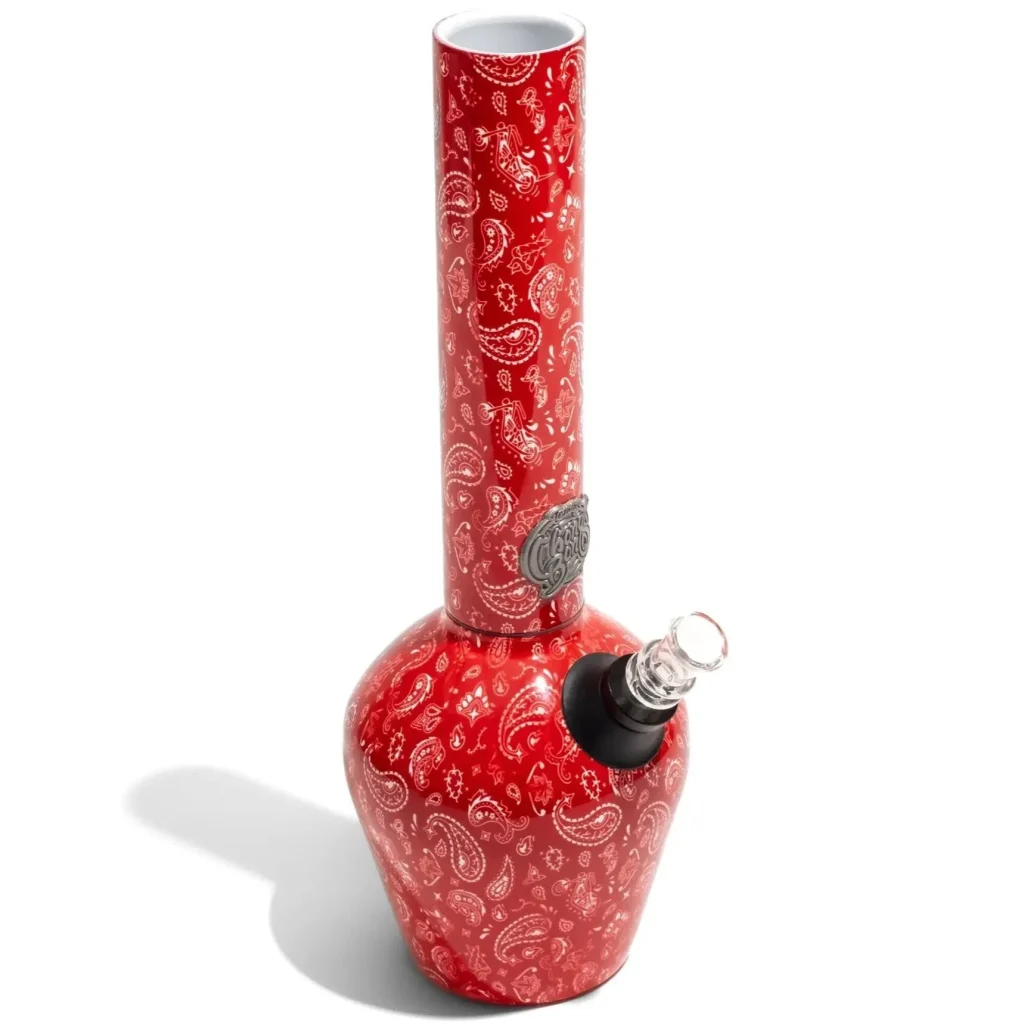 Chill Steel Water Pipe | Tommy Chong Bandana Edition | Ceramic Lined 13" Indestructible Beaker