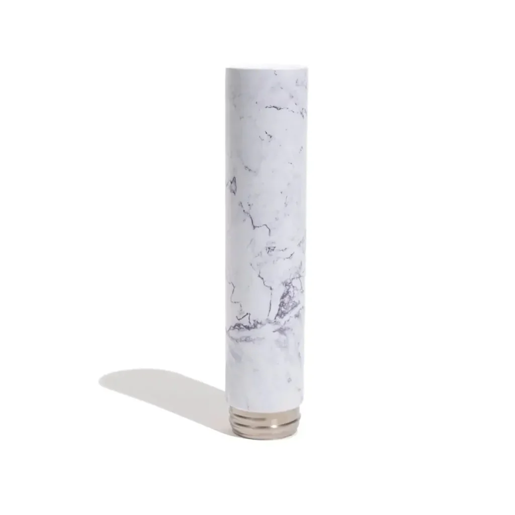 Chill Steel Pipe Neckpiece - White Marble | Modular Stainless Steel