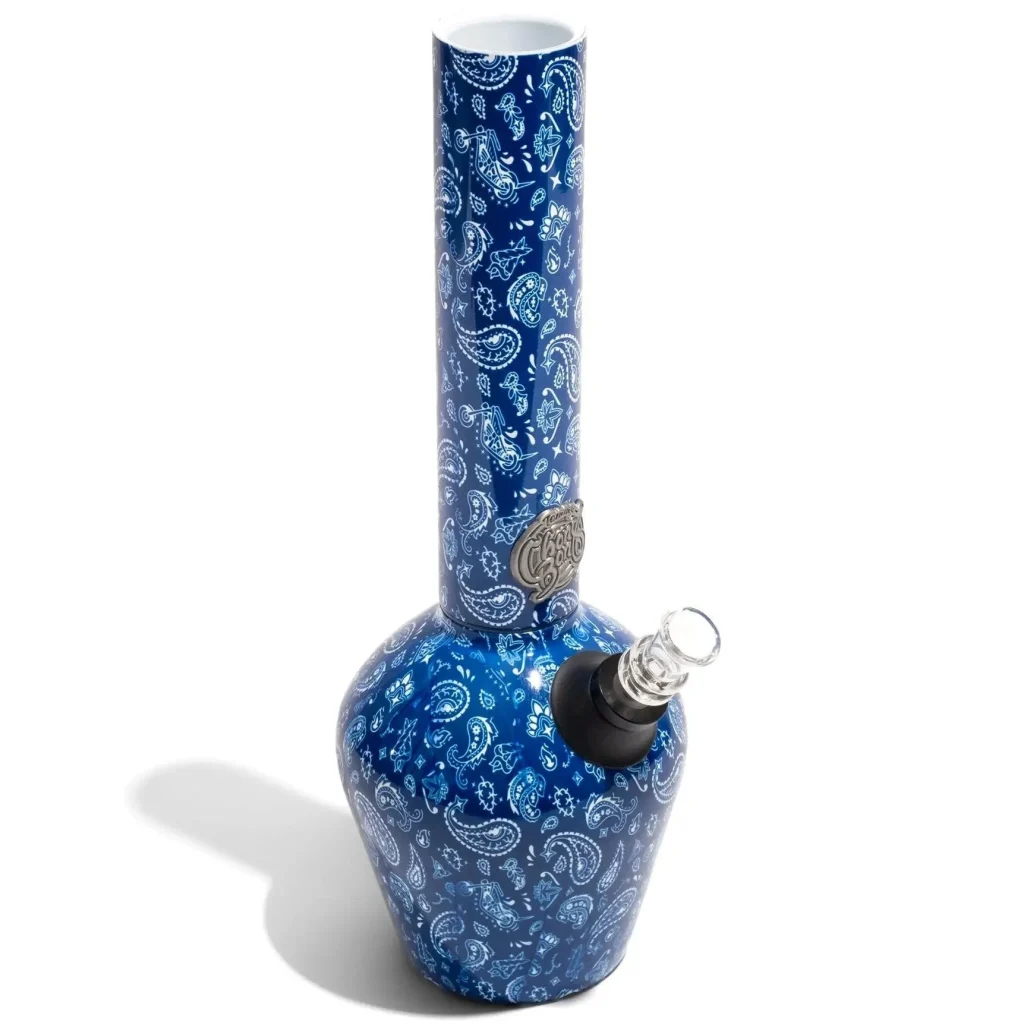 Chill Steel Pipes Tommy Chong Limited Edition | Blue Paisley Bandana Bong