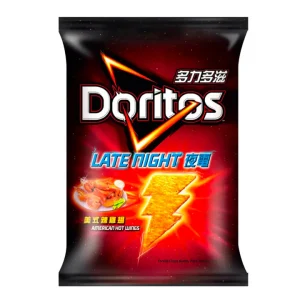 Doritos Late Night American Hot Wings | Intense Flavor | 48g Single-Serve Bag (China)