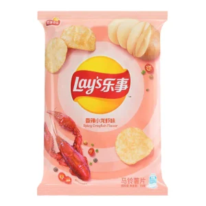 Lay’s Spicy Crayfish Flavor | 70g Sharing Bag | Savory Potato Chips (China)