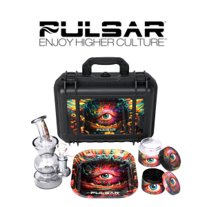 Pulsar - 5.75" Bent Neck Water Pipe Smoker's Travel Kit