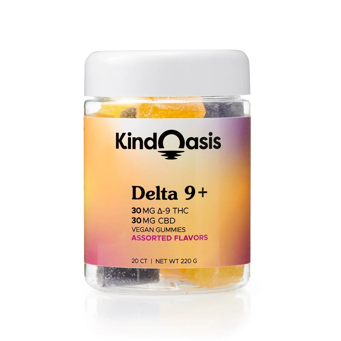 Kind Oasis Delta 9 THC 30mg + CBD 30mg Gummies - 20ct Assorted - Image 2