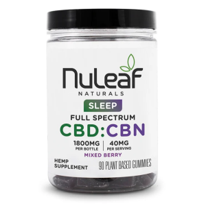 NuLeaf Naturals 3:1 CBD:CBN | 90ct Mixed Berry Gummies | 1800mg Recovery Fuel