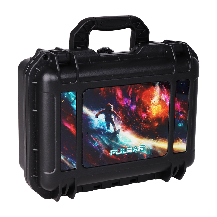 Pulsar Bent Neck Water Pipe Smoker's Hard Case Travel Set | Astro Surfer | 5.75" | 14mm F - Image 5