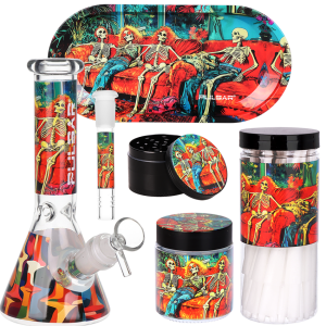 Pulsar Design Series Beaker Water Pipe Smoker's Kit | In Da Couch | 7.75"