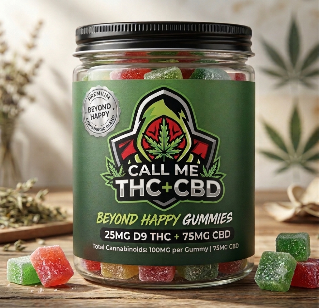 Beyond Happy Gummies | 25MG D9 THC + 75MG CBD per Gummy